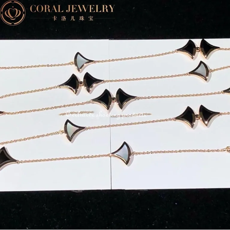 Bulgari Divas? Dream 350060 Necklace Rose Gold Mother-of-pearl and Onyx CL856967 8