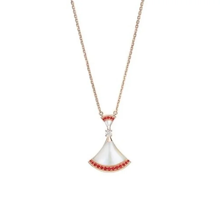 Bulgari Divas? Dream 358122 Necklace Rose Gold Mother-of-pearl and Rubies 1