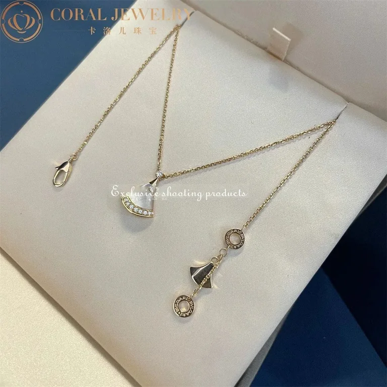Bulgari Divas? Dream 358365 Necklace Rose Gold Mother-of-pearl and Diamonds 10