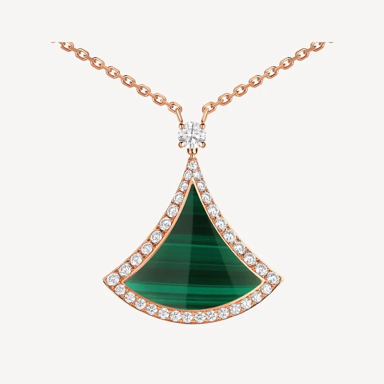 Bulgari Divas? Dream 358893 Necklace Rose Gold Malachite and Diamonds 1
