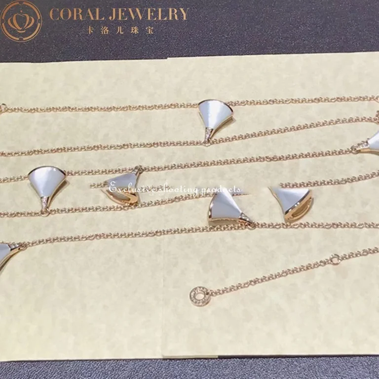 Bulgari Divas? Dream 350061 Necklace Rose Gold Mother-of-pearl and Diamonds CL856969 8