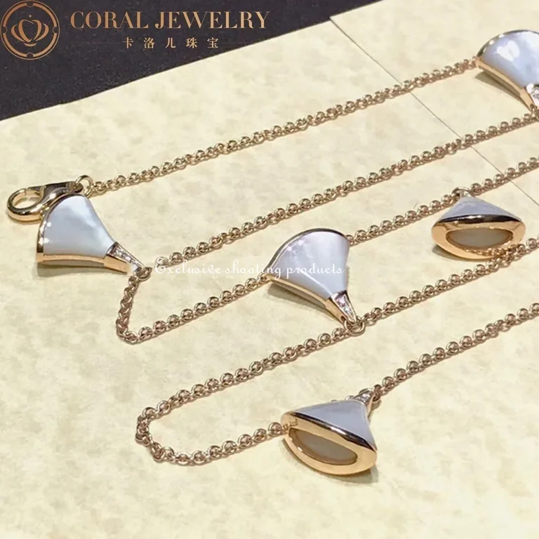 Bulgari Divas? Dream 350061 Necklace Rose Gold Mother-of-pearl and Diamonds CL856969 3