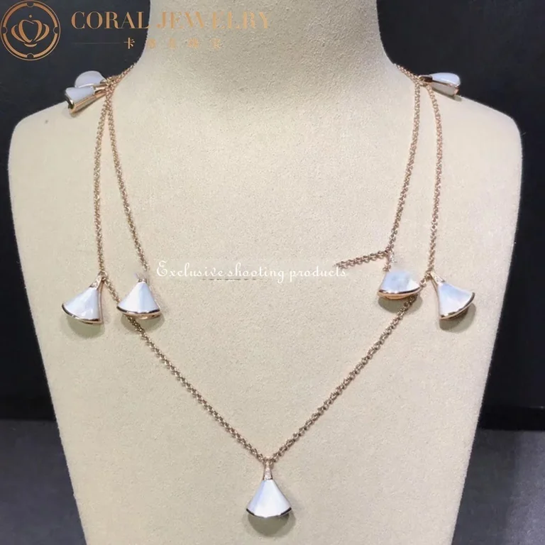 Bulgari Divas? Dream 350061 Necklace Rose Gold Mother-of-pearl and Diamonds CL856969 2