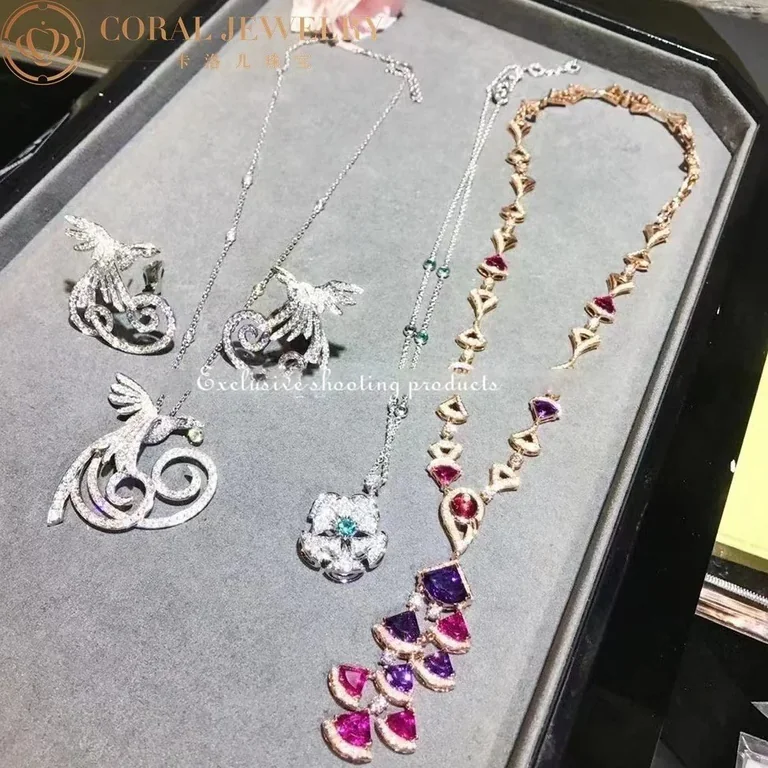 Bulgari 354075 Divas? Dream Necklace Rose Gold Amethyst Rubellite and Diamonds 12