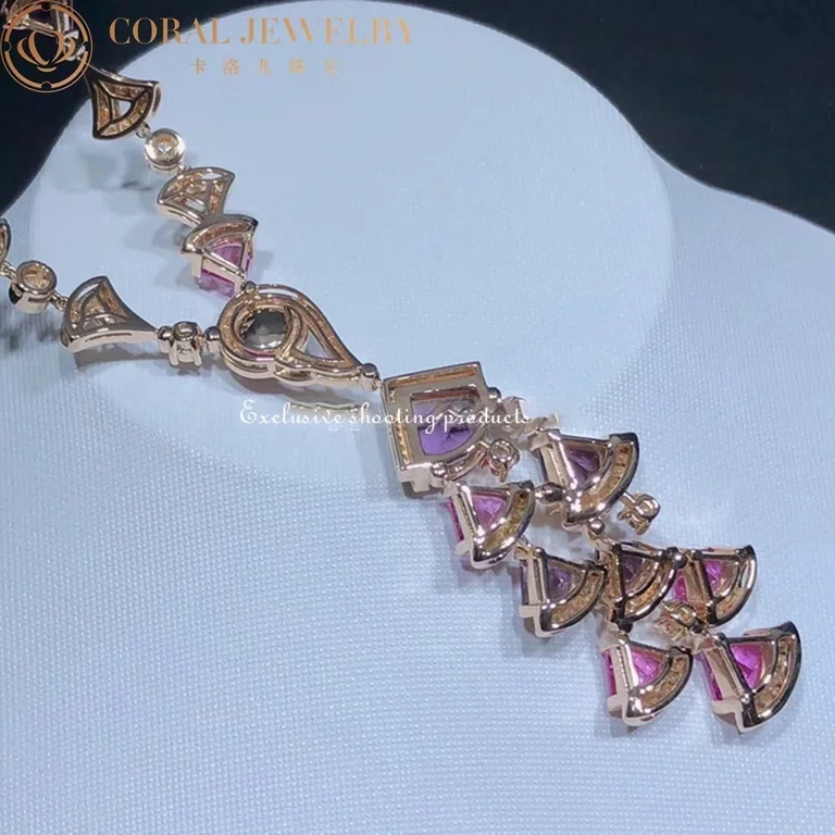 Bulgari 354075 Divas? Dream Necklace Rose Gold Amethyst Rubellite and Diamonds 4