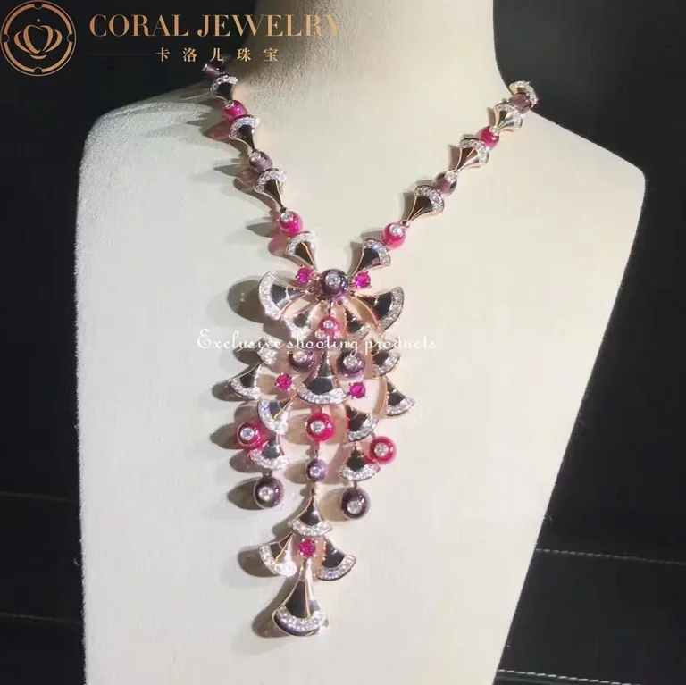Bulgari Divas? Dream 348353 Necklace Rose Gold Amethyst Tourmaline and Diamond CL856481 3