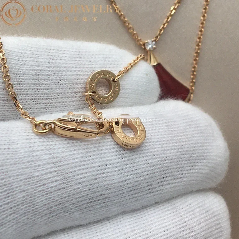 Bulgari Divas? Dream 350583 Necklace Rose Gold Carnelian and Diamonds 2