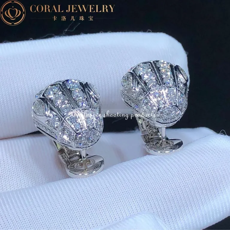 Bulgari Serpenti 354702-WG white gold earrings set with pavé diamonds 7