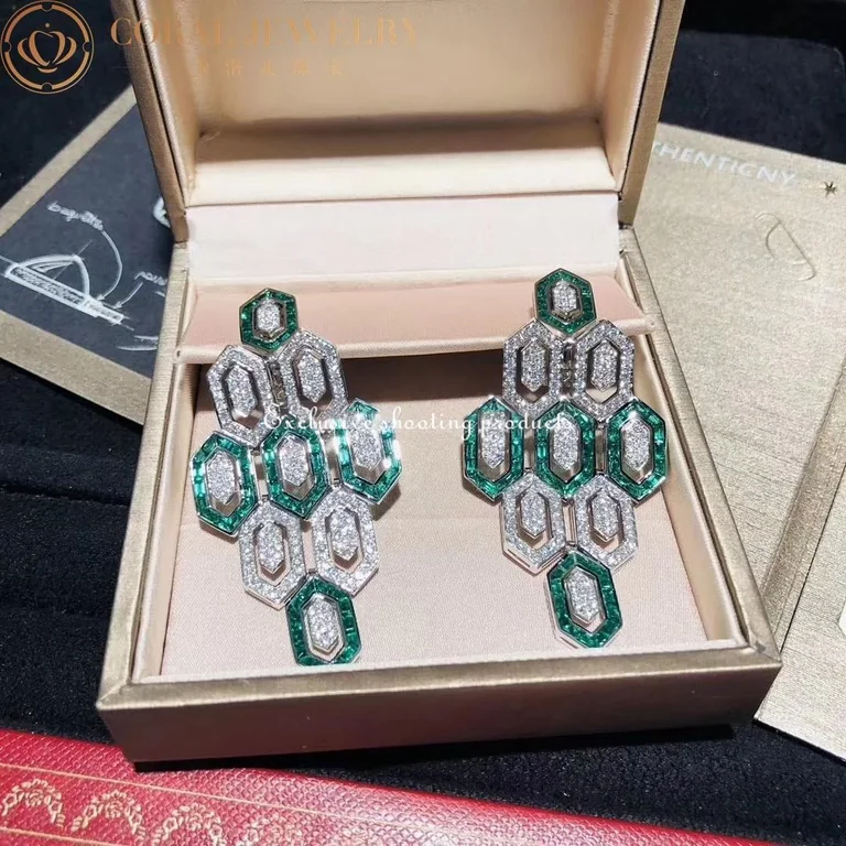 Bulgari Serpenti 262143 Seduttori White Gold and Diamond Earring 12