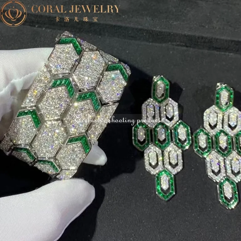 Bulgari Serpenti 262143 Seduttori White Gold and Diamond Earring 7
