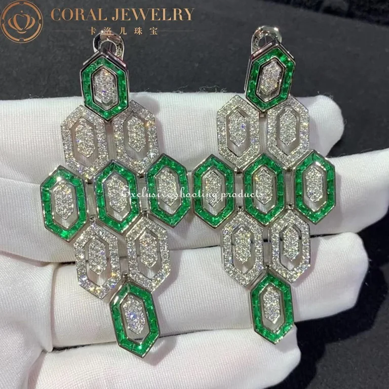 Bulgari Serpenti 262143 Seduttori White Gold and Diamond Earring 2