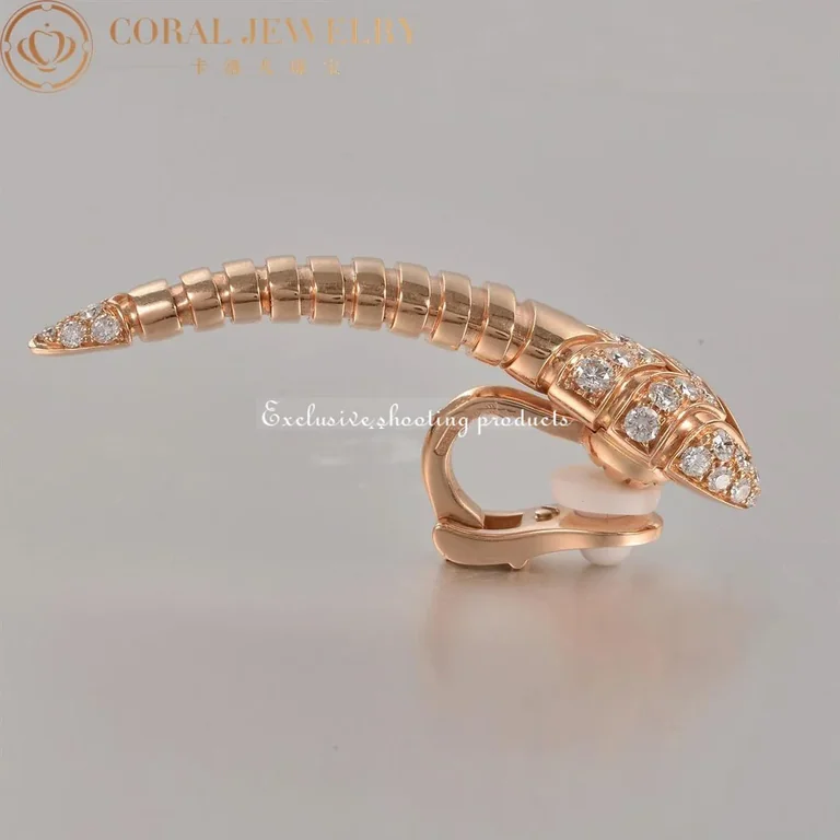 Bulgari 350811 Serpenti Tubogas rose gold Earring OR857311 5