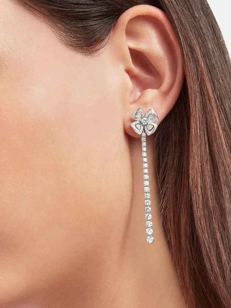 Bulgari Fiorever 358158 Earrings In 18ct White Gold 12