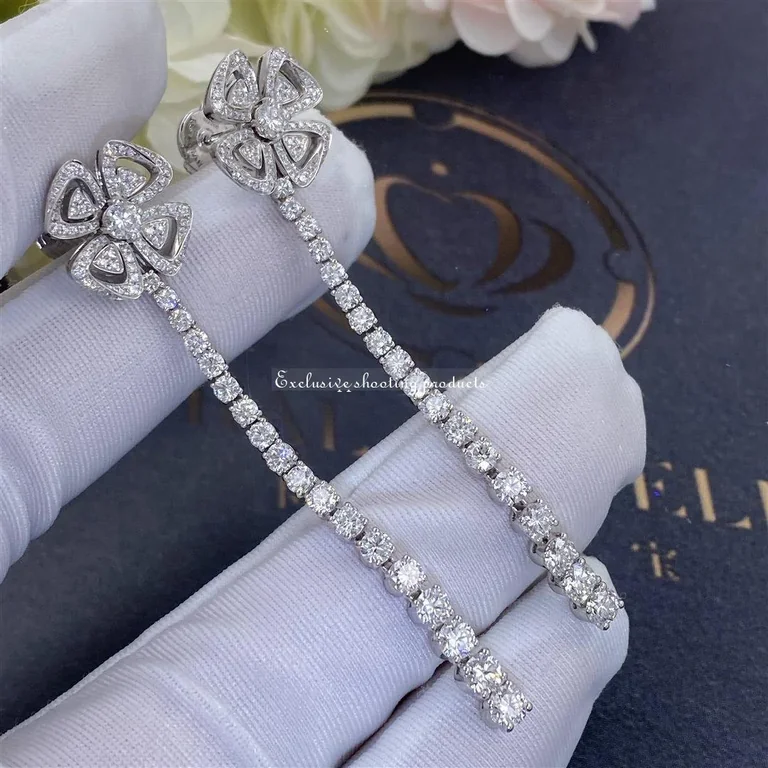 Bulgari Fiorever 358158 Earrings In 18ct White Gold 8