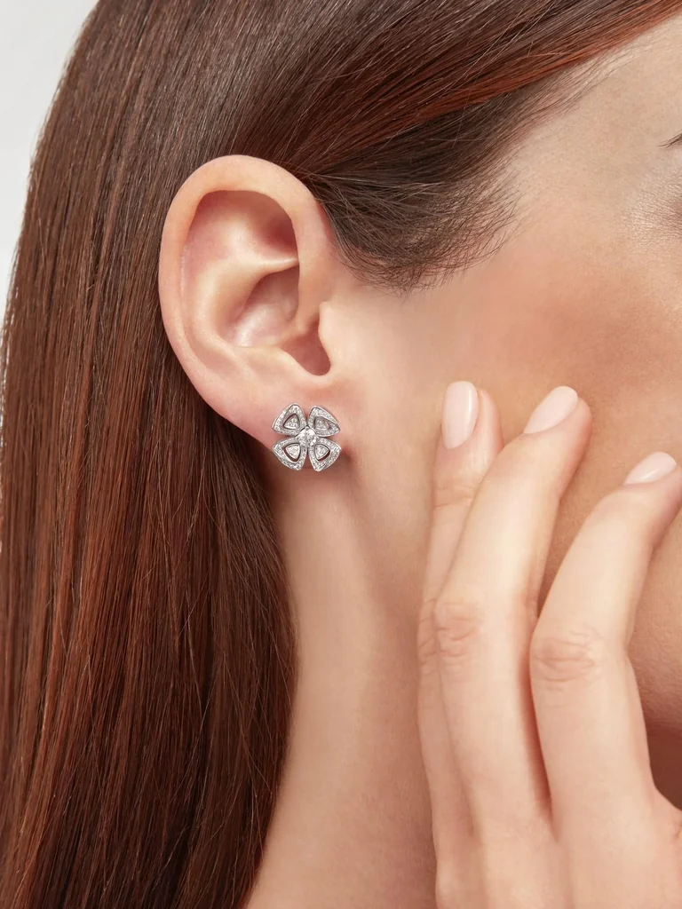 Bulgari Fiorever 358158 Earrings In 18ct White Gold 3