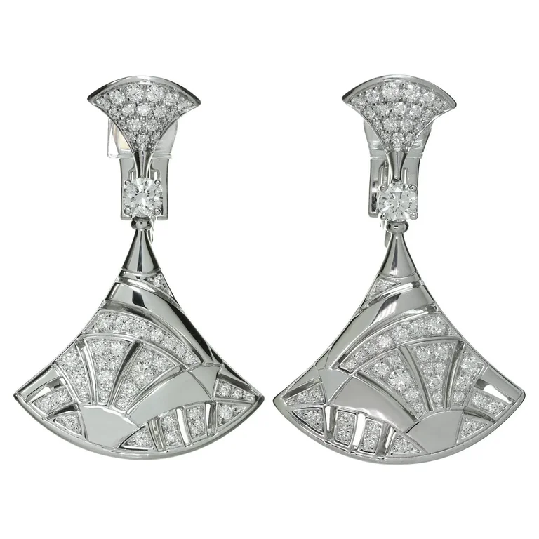 Bulgari 348365 Divas? Dream Earrings White Gold Diamonds OR856469 1