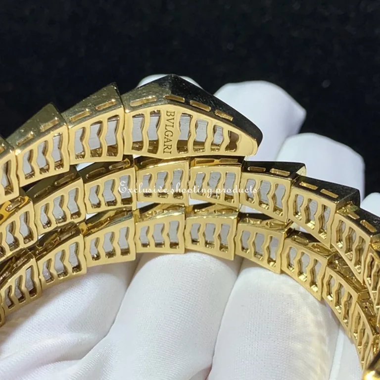 Bulgari BR855296 Serpenti Bracelet Yellow Gold Diamond and Mother of Pearl 3