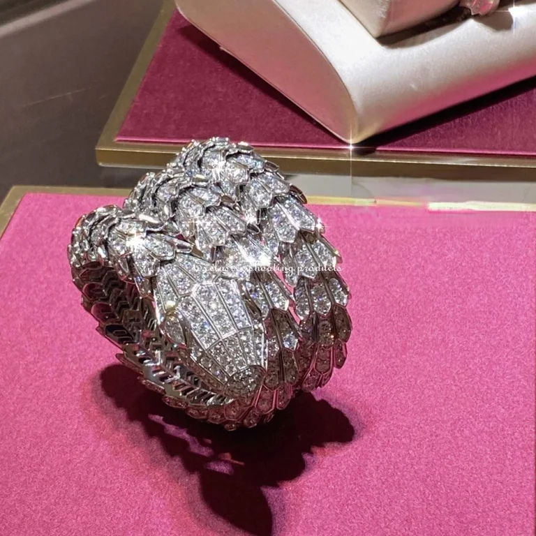Bulgari 261220 Serpenti Bracelet Full Pave Diamond Rose Gold 3