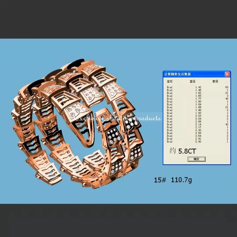 Bulgari Serpenti Bracelet Rose Gold Diamond and Mother of Pearl Bracelet 4