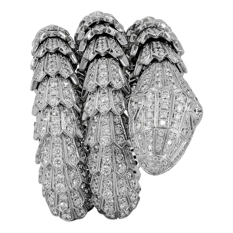 Bulgari Serpenti Bracelet Full Pave Diamond Bracelet 15