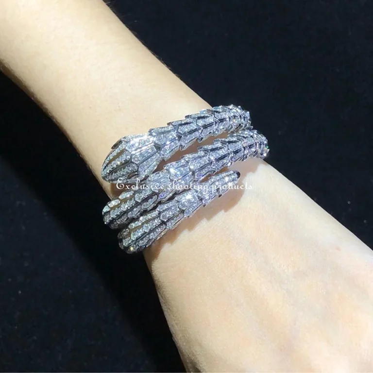 Bulgari Serpenti Bracelet Full Pave Diamond Bracelet 12