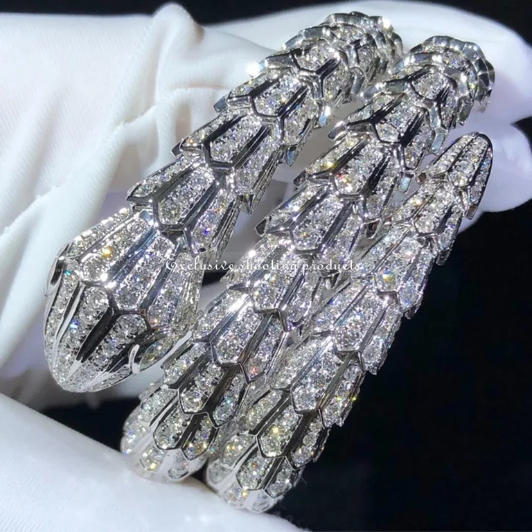 Bulgari Serpenti Bracelet Full Pave Diamond Bracelet 11