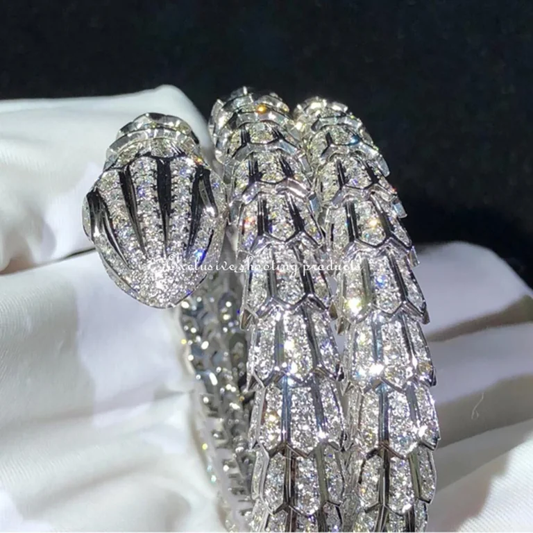 Bulgari Serpenti Bracelet Full Pave Diamond Bracelet 10