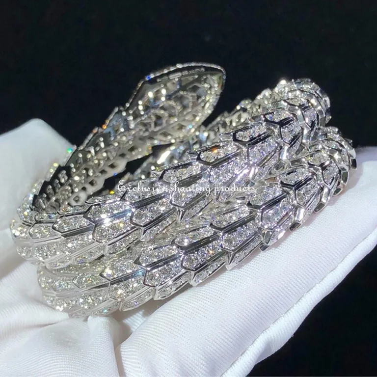 Bulgari Serpenti Bracelet Full Pave Diamond Bracelet 9