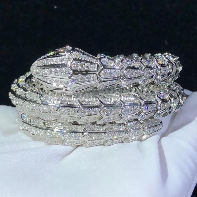 Bulgari Serpenti Bracelet Full Pave Diamond Bracelet 7