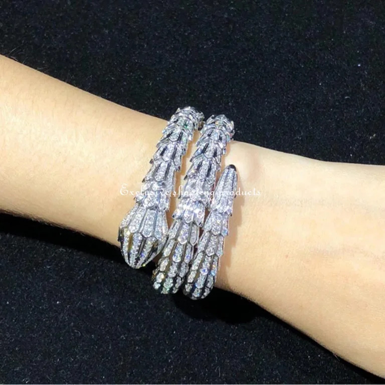 Bulgari Serpenti Bracelet Full Pave Diamond Bracelet 6