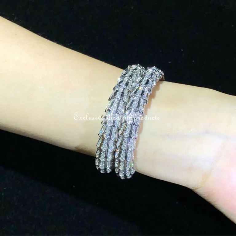 Bulgari Serpenti Bracelet Full Pave Diamond Bracelet 5
