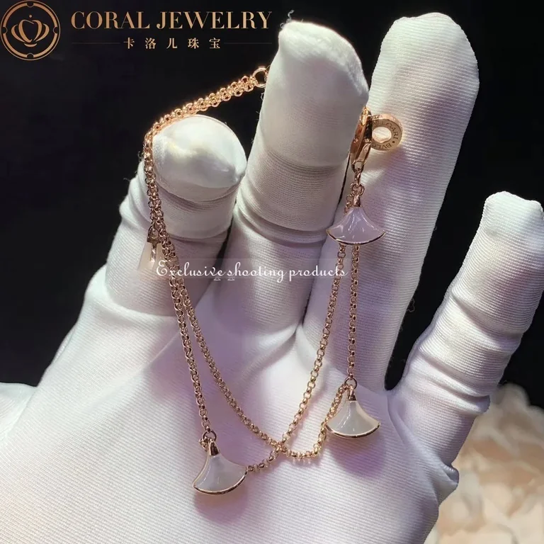 Bulgari BR856970 Divas? Dream Bracelet Rose Gold with Mother-of-pearl Bracelet 6