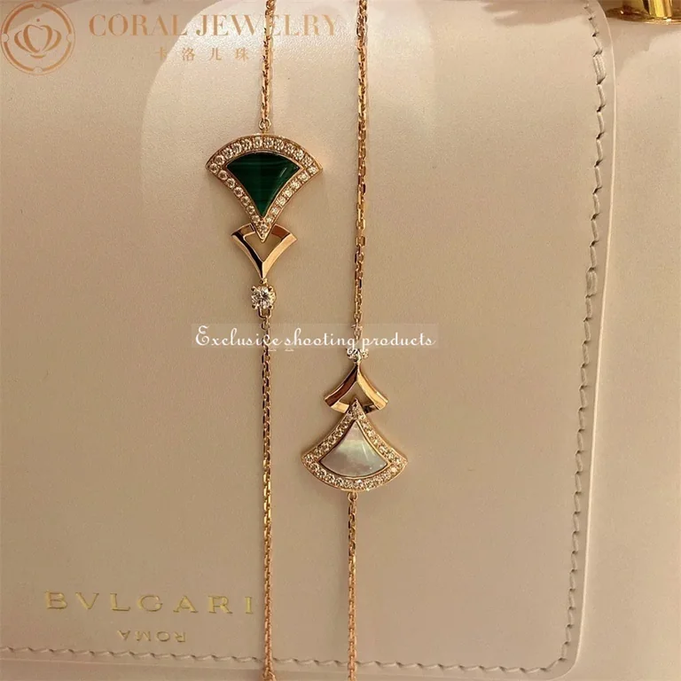 Bulgari 358891 Divas? Dream Bracelet Rose Gold with Malachite and Diamonds Bracelet 3