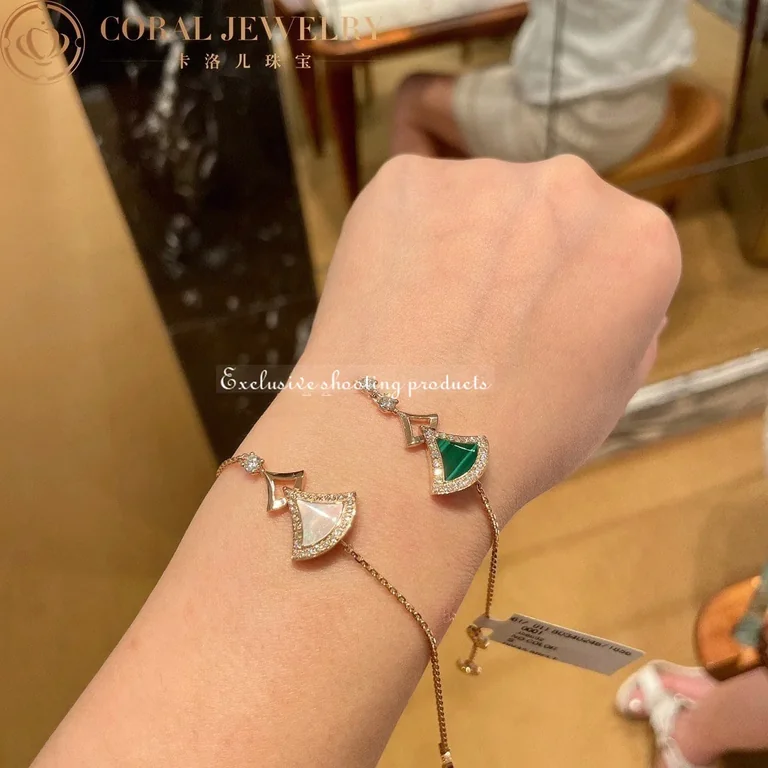 Bulgari 358684 Divas? Dream Bracelet Rose Gold with Mother-of-pearl and Diamonds Bracelet 8