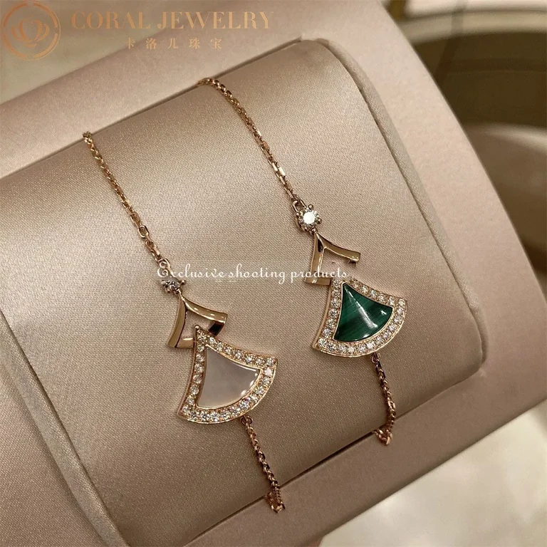 Bulgari 358684 Divas? Dream Bracelet Rose Gold with Mother-of-pearl and Diamonds Bracelet 3