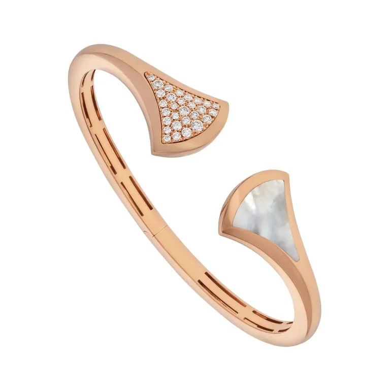 Bulgari 352629 Divas? Dream Bracelet Rose Gold with Diamonds Mother of Pearl Bracelet 1