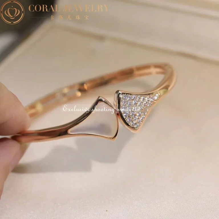 Bulgari 352629 Divas? Dream Bracelet Rose Gold with Diamonds Mother of Pearl Bracelet 9