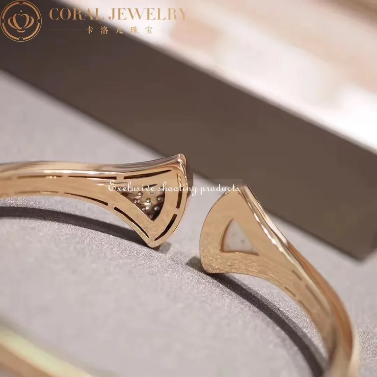 Bulgari 352629 Divas? Dream Bracelet Rose Gold with Diamonds Mother of Pearl Bracelet 6