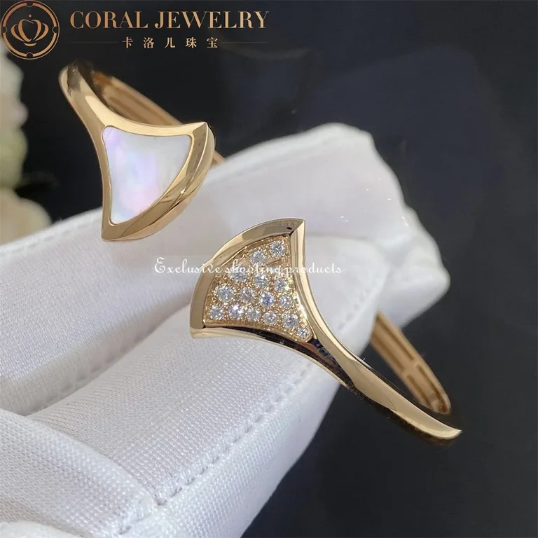Bulgari 356741 Divas? Dream Bracelet Rose Gold with Diamonds Mother of Pearl Bracelet 5