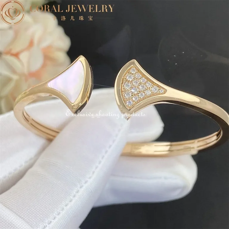 Bulgari 356741 Divas? Dream Bracelet Rose Gold with Diamonds Mother of Pearl Bracelet 4