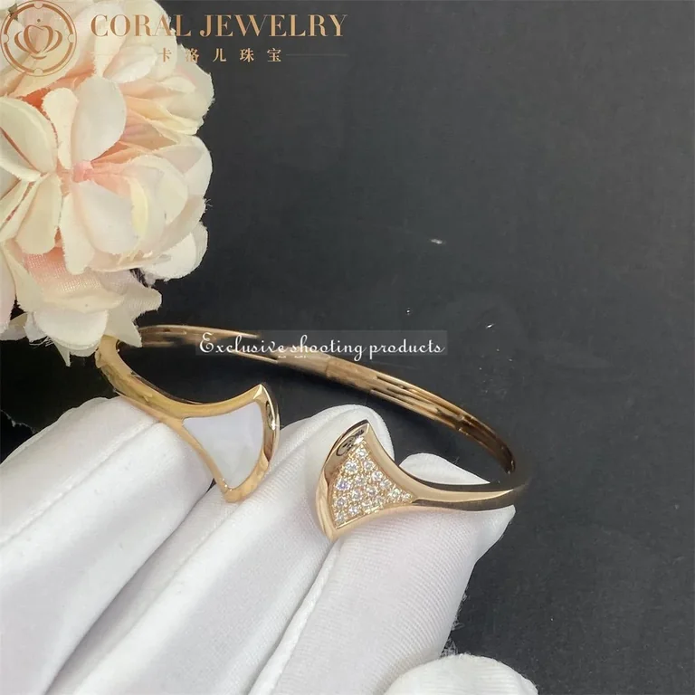 Bulgari 356741 Divas? Dream Bracelet Rose Gold with Diamonds Mother of Pearl Bracelet 4