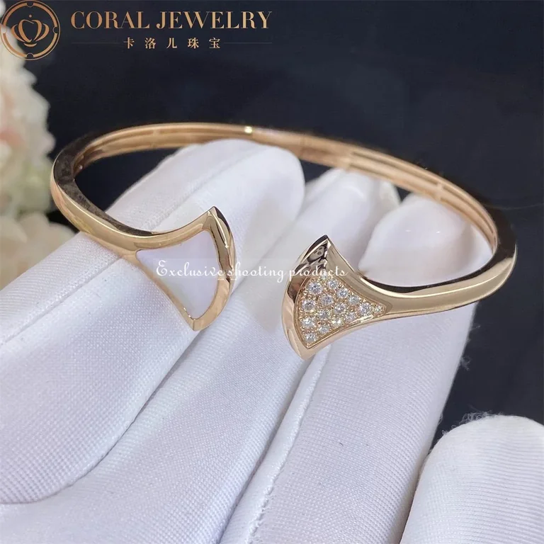 Bulgari 356741 Divas? Dream Bracelet Rose Gold with Diamonds Mother of Pearl Bracelet 3