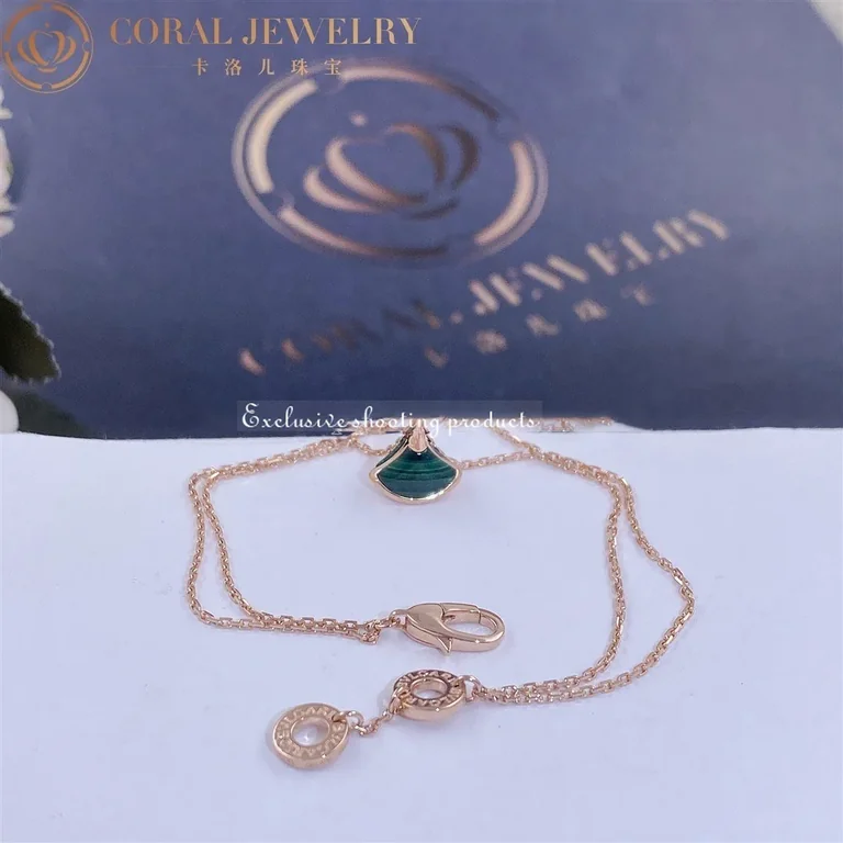 Bulgari 358354 Divas? Dream Bracelet Rose Gold Malachite Bracelet 6