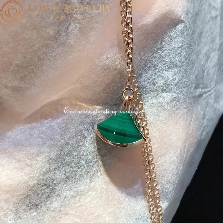 Bulgari 358354 Divas? Dream Bracelet Rose Gold Malachite Bracelet 3