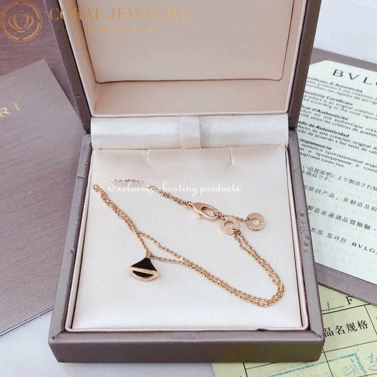 Bulgari BR857214 Divas? Dream Bracelet Rose Gold Onyx Bracelet 3