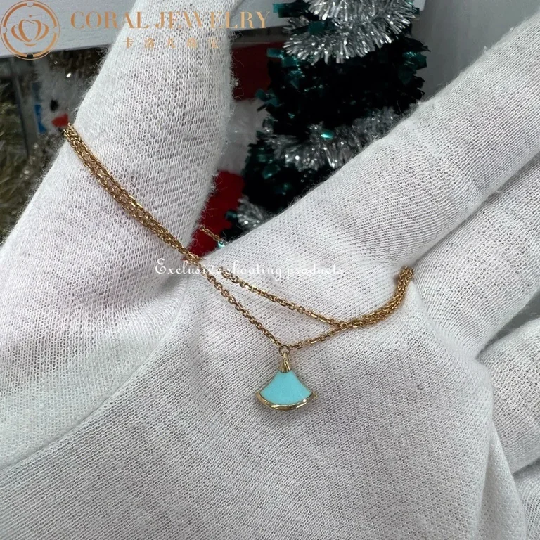 Bulgari BR857195 Divas? Dream Bracelet Rose Gold Turquoise Bracelet 7
