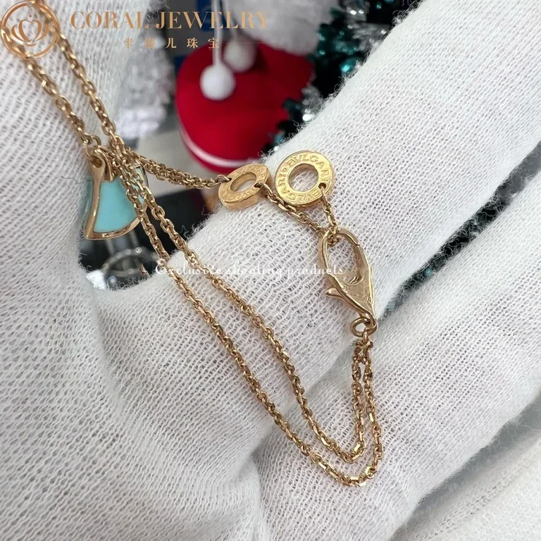 Bulgari BR857195 Divas? Dream Bracelet Rose Gold Turquoise Bracelet 5