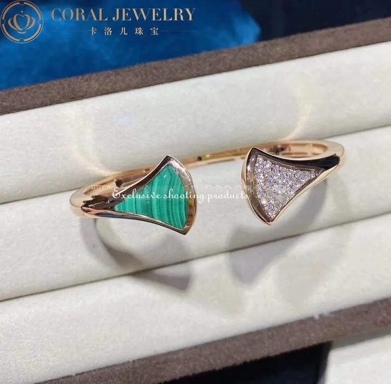 Bulgari 352629 Divas? Dream Bracelet Rose Gold Diamond and Malachite Bracelet 5