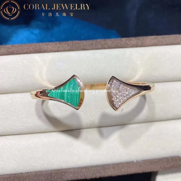 Bulgari 352629 Divas? Dream Bracelet Rose Gold Diamond and Malachite Bracelet 3