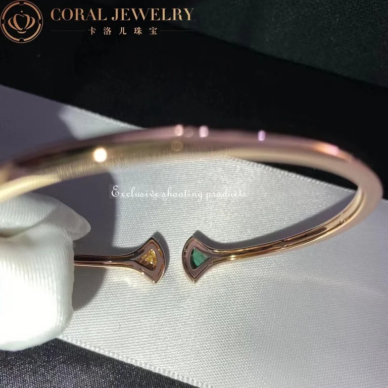 Bulgari BR858679 Divas? Dream Bracelet Rose Gold Diamond and Malachite Bracelet 3